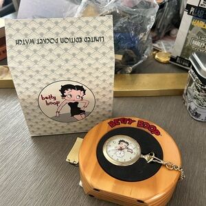 Vintage Fossil Betty Boop Pocket Watch